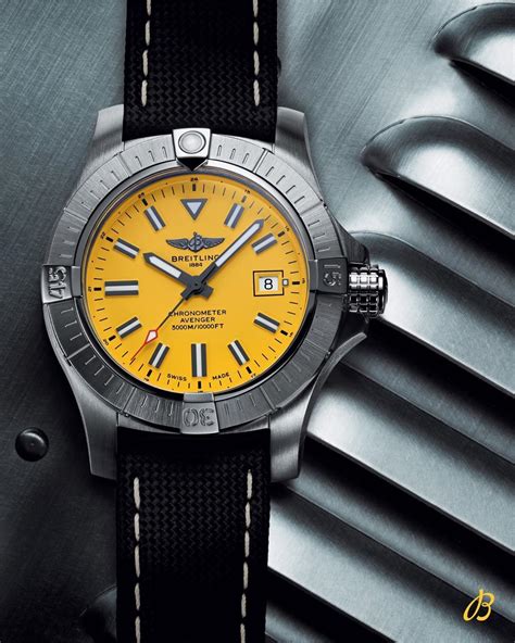 breitling seawolf avenger yellow|Breitling Avenger seawolf bracelet.